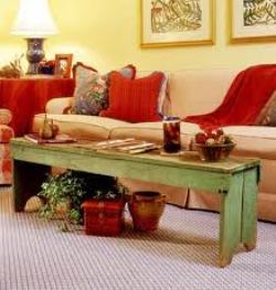 bench coffee table, myhomeideas